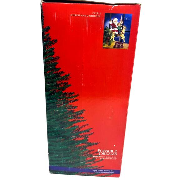 Clothtique Possible Dreams “Christmas Carousel” Music Box Figure - Picture 9 of 10